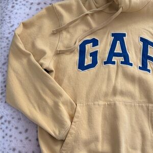 Yellow and Navy GAP logo hoodie VintageSoft